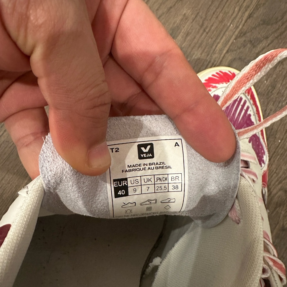 Veja Vibrant Red and Pink Sneakers - Picture 5 of 5